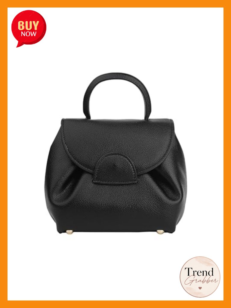 Mini Faux Leather Top Handle Satchel Handbag